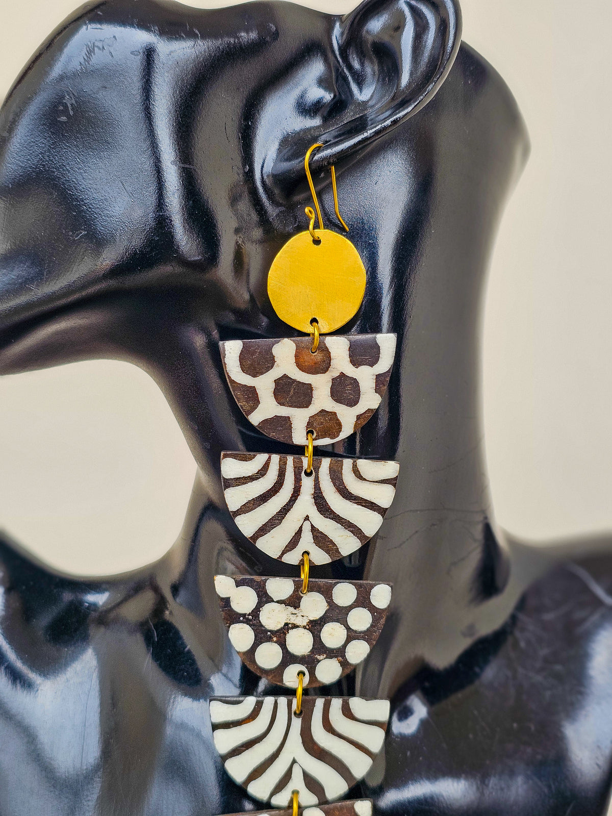 Long Bond Brass Earrings