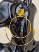 Femme élégante brass earrings