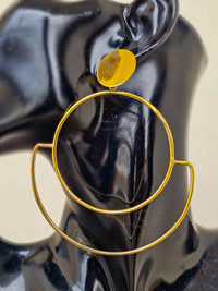 Femme élégante brass earrings