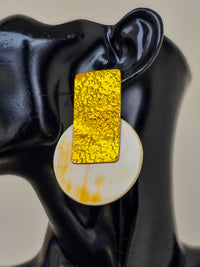 B-Brooche Brass Earrings