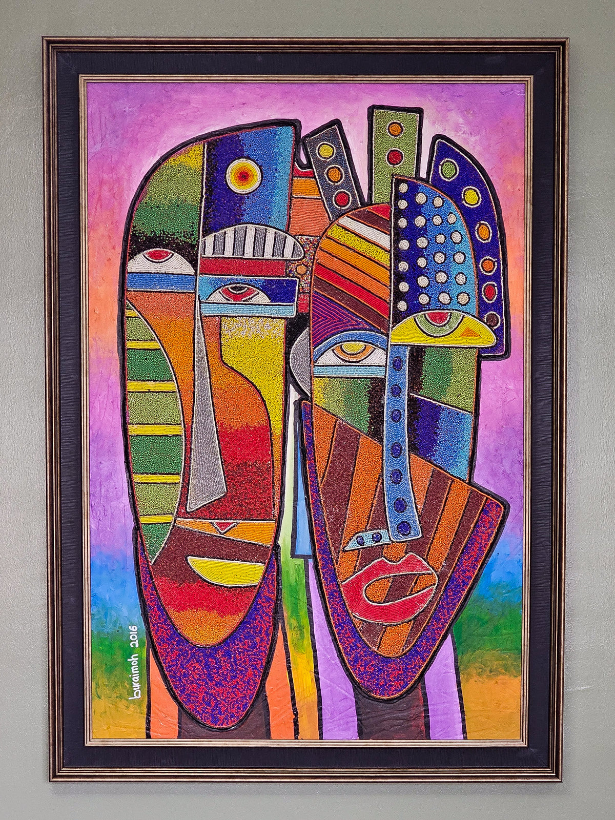 The Masks II ,2016 by Jimoh Buraimoh
