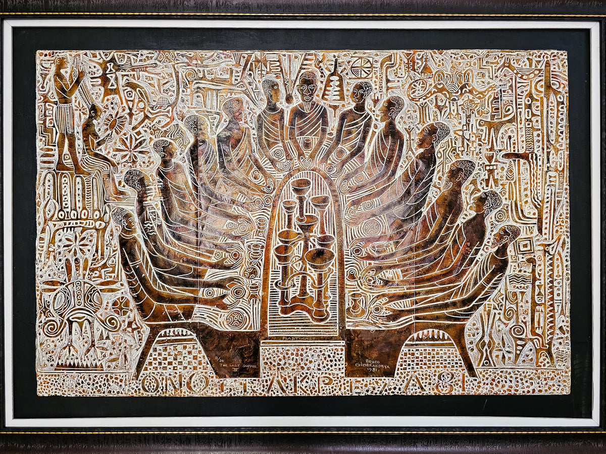 Last Supper 1981 by Bruce Onobrakpeya