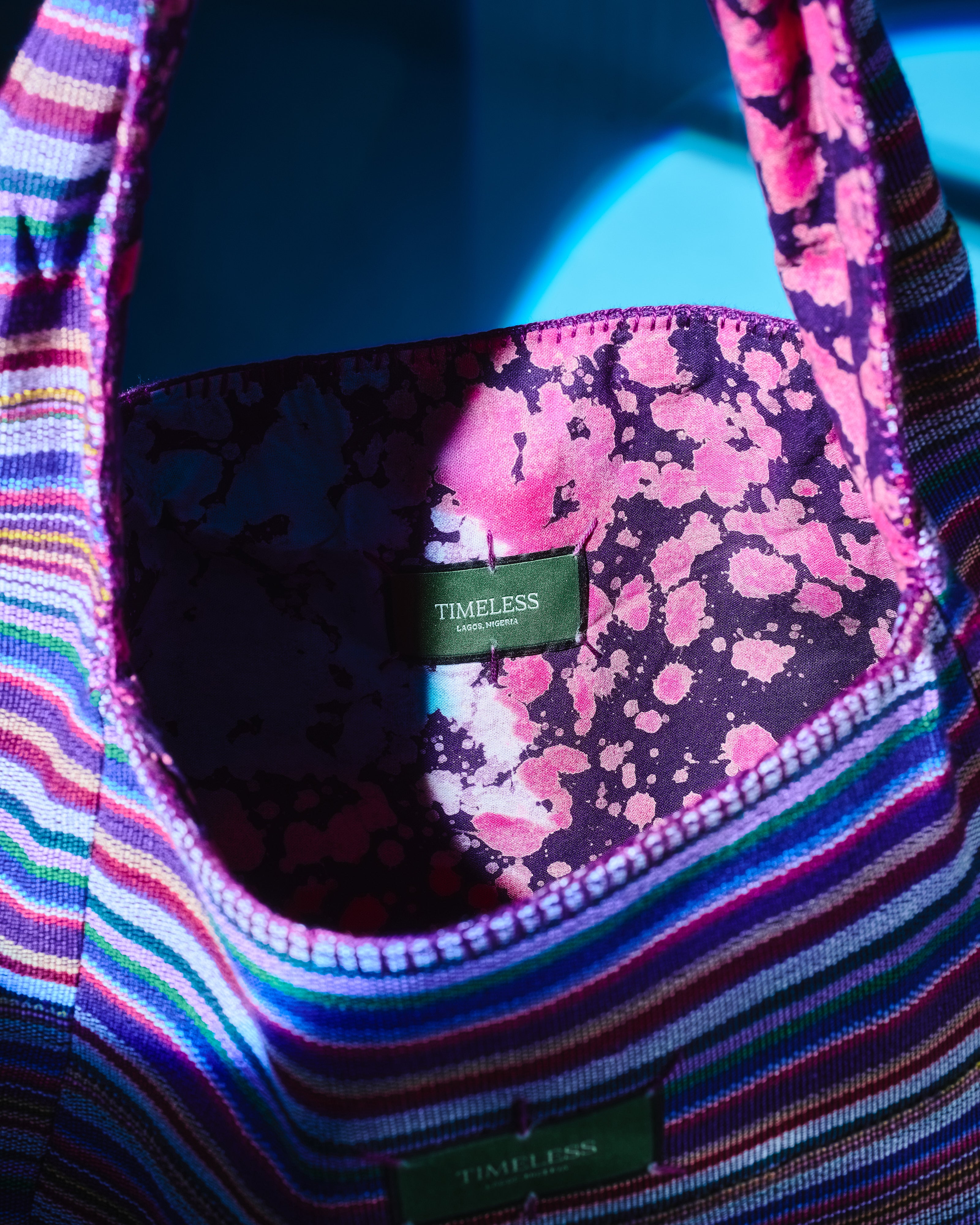 The Aso-Oke Bucket Bag — Violet