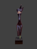 Lady - Wooden Sculpture by Osazuwa Lucky , 2025