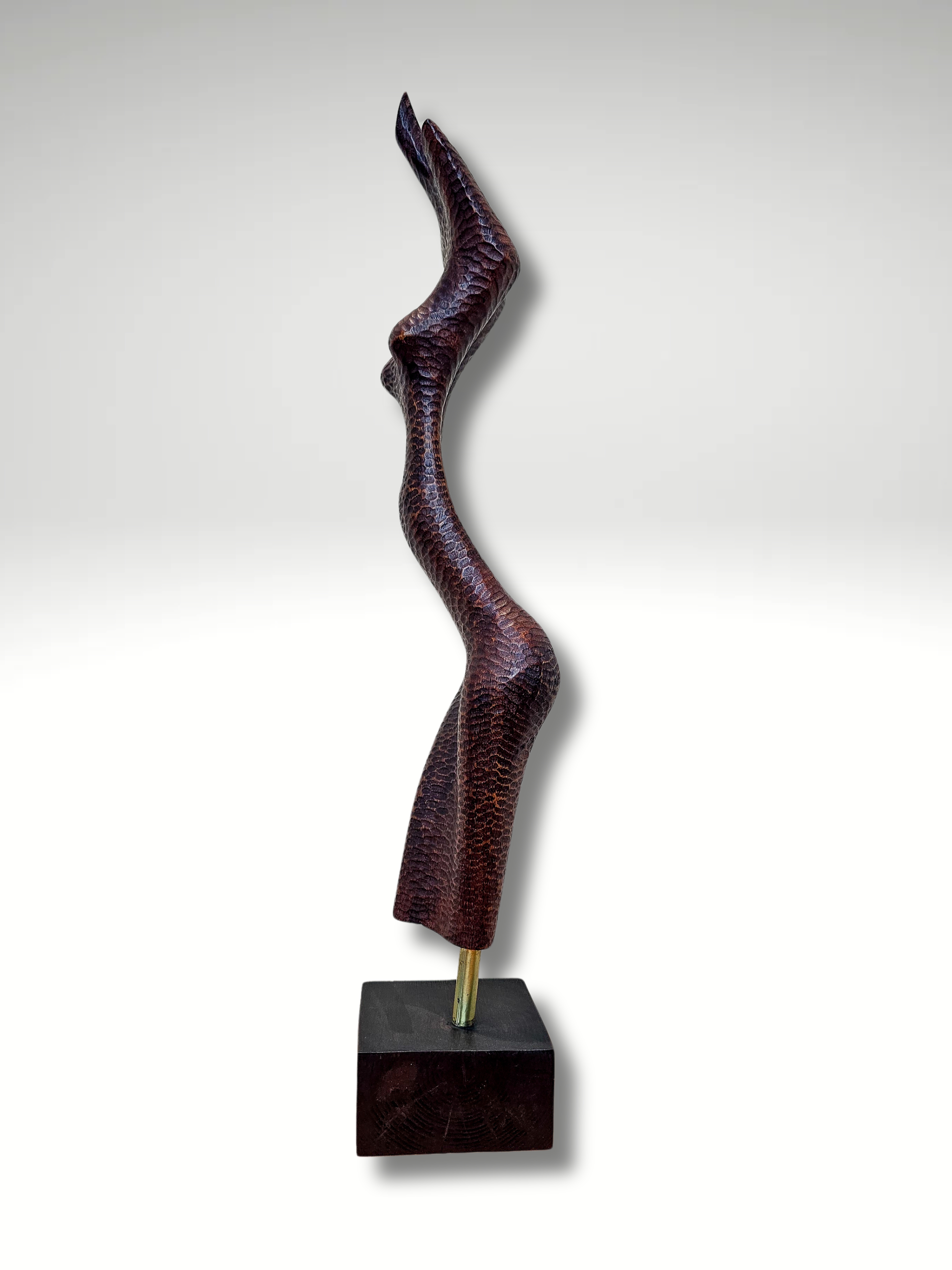 Lady - Wooden Sculpture by Osazuwa Lucky , 2025