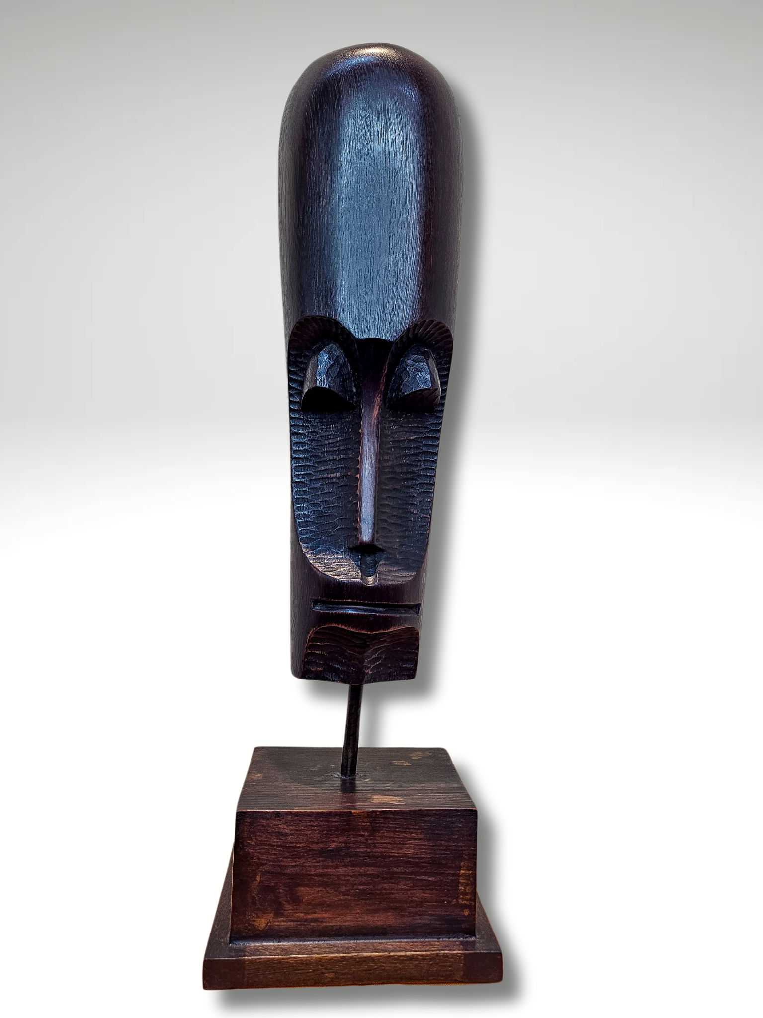 Bald Faces - Wooden Sculpture by Osazuwa Lucky , 2024
