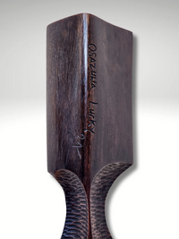 Two Faces - Wooden Sculpture by Osazuwa Lucky , 2024