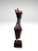 Lady - Wooden Sculpture by Osazuwa Lucky , 2025