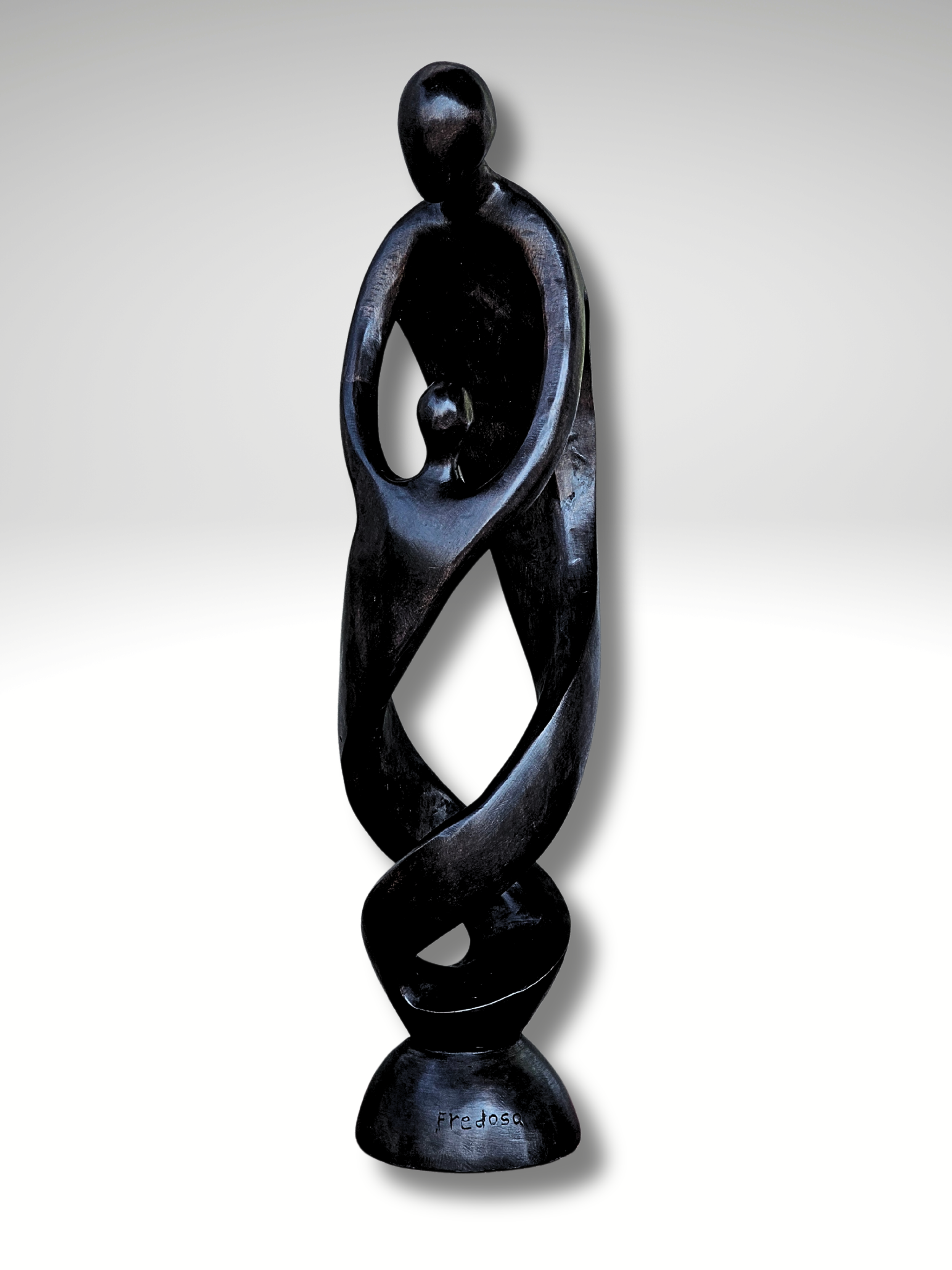 Mother and Child by Fredosa (Wooden Sculpture)