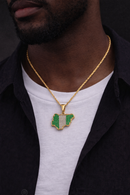 Nigerian Map Pendant + Necklace